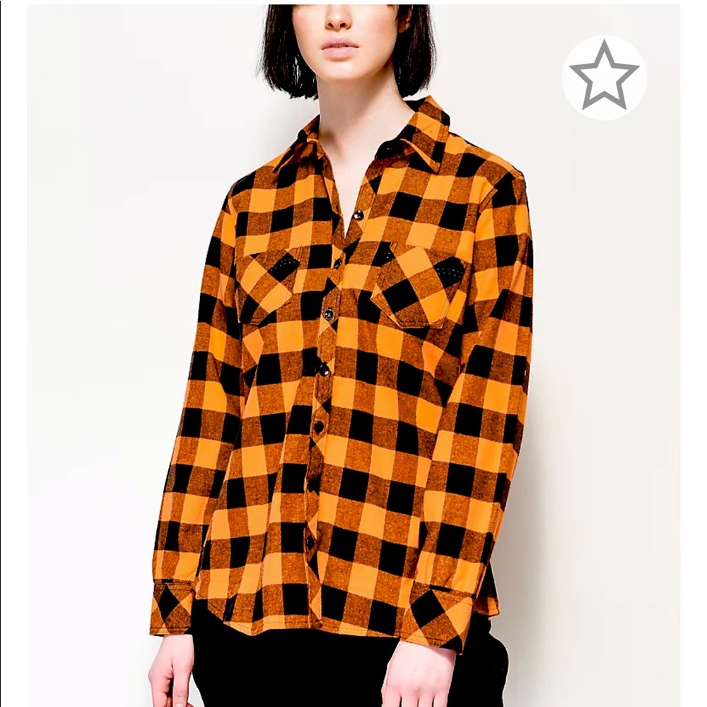 Rothco women’s orange flannel plaid XS